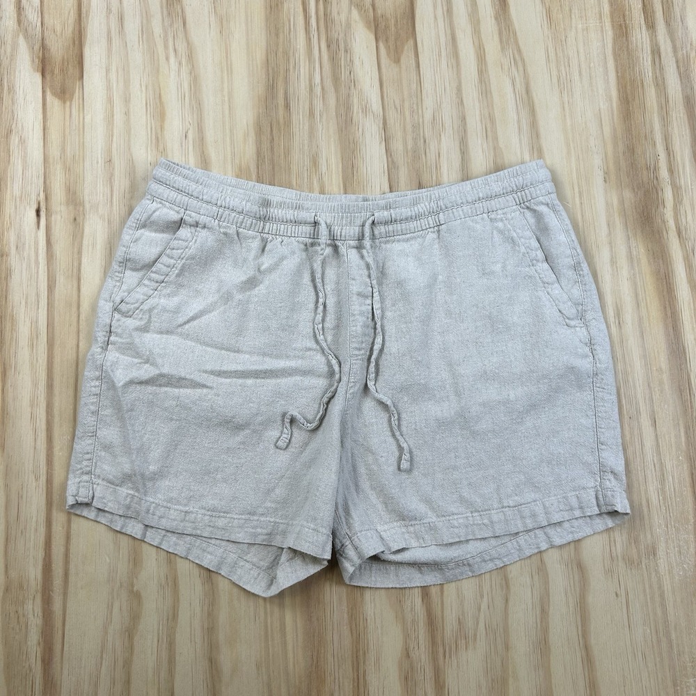 Old Navy Women's Beige Linen Blend Drawstring Shorts XL